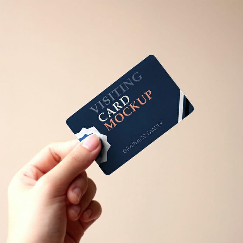 Free Premium Business Card In Hand Mockup