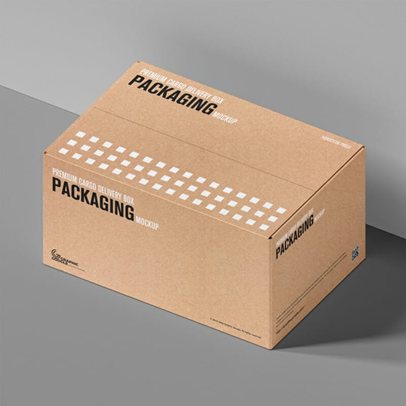 Free Premium Cargo Delivery Box Packaging Mockup » CSS Author