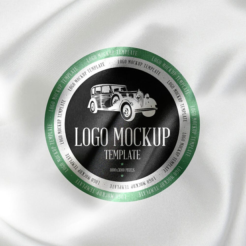 Free Premium Fabric Logo Mockup Template