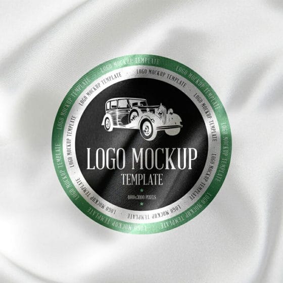Free Premium Fabric Logo Mockup Template