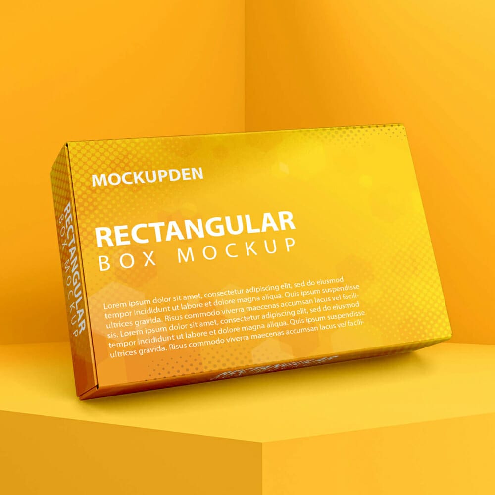 Free Rectangular Box Mockup PSD Template