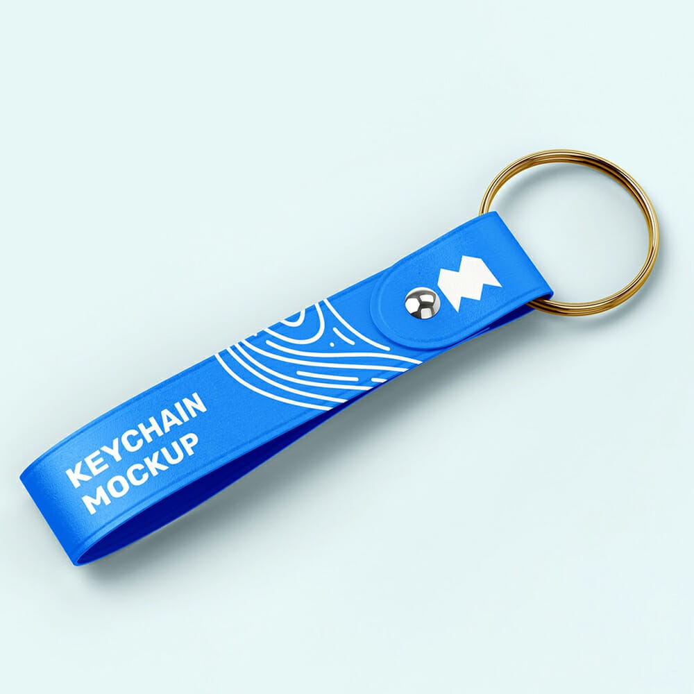 Free Strap Keychain Mockup