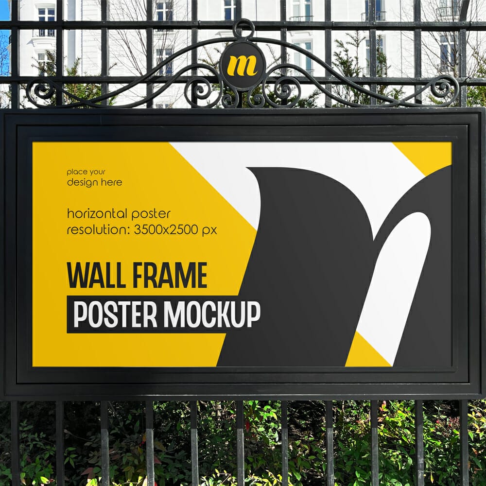 Free Wall Frame Poster Mockup