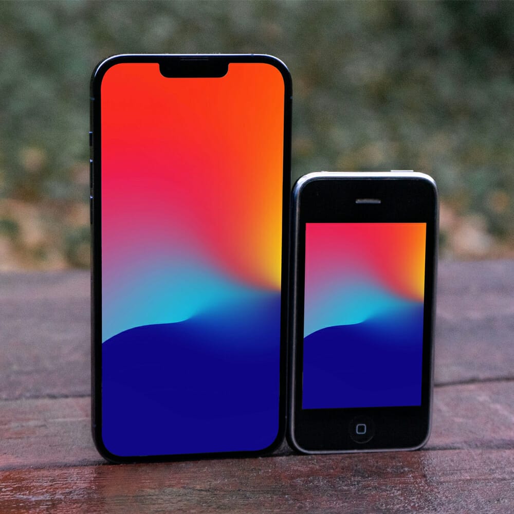 Free iPhone 1st Gen And iPhone13 Pro Max Mockup