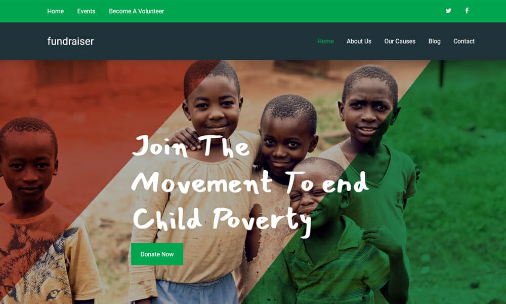 Fundraiser - Free HTML5 NGO Website Template
