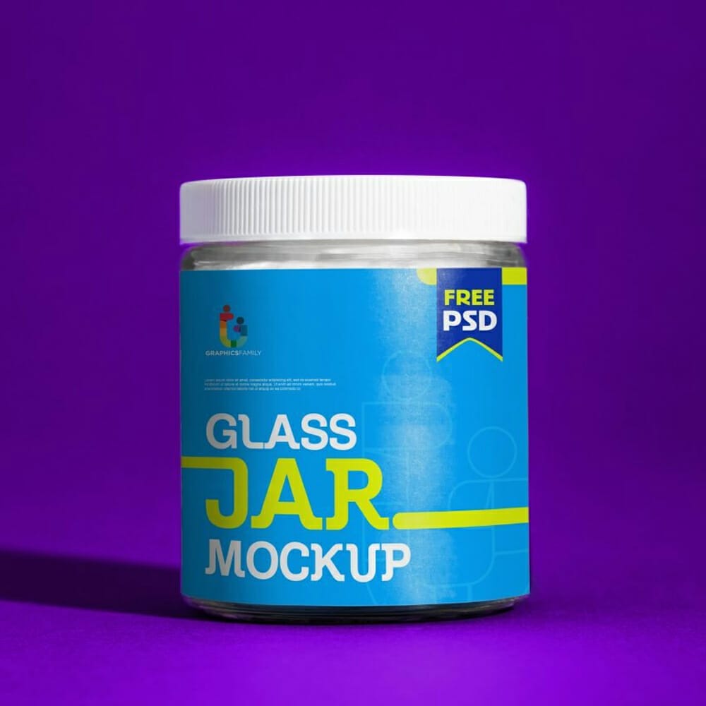 Glass Jar Design Mockup