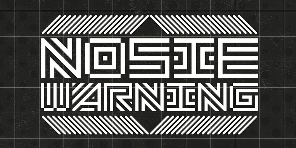 Noise Warning Font