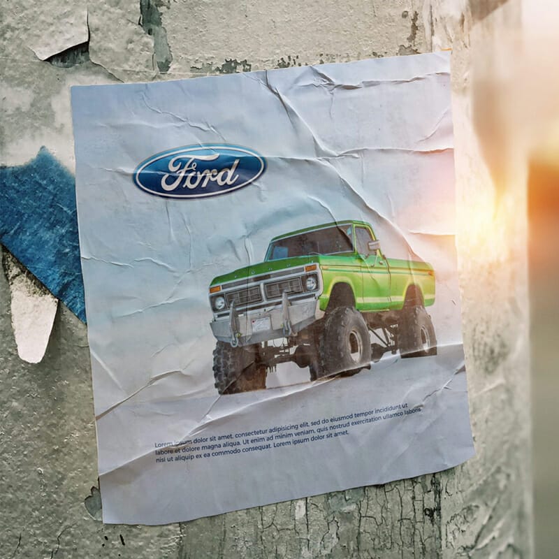 Paper Sticker Logo Mockup