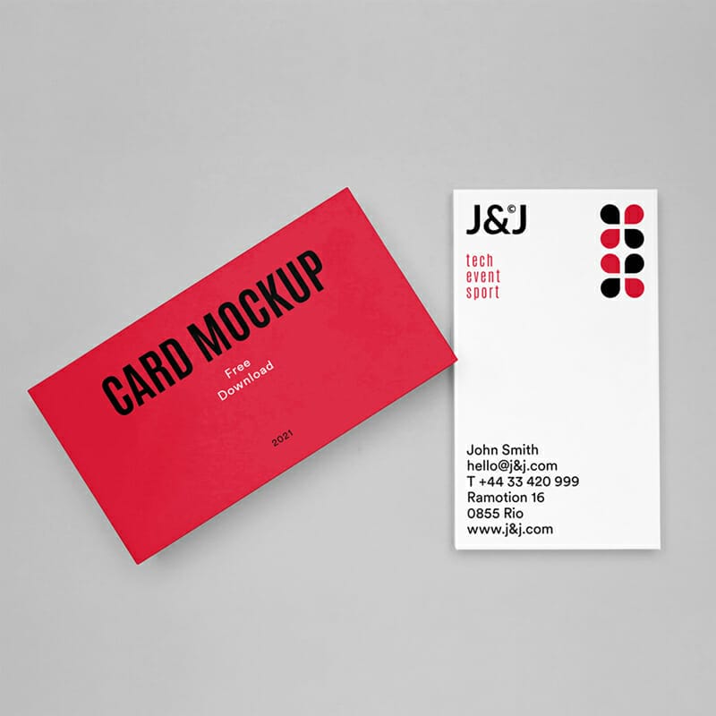 Ractangle Cards PSD Mockup