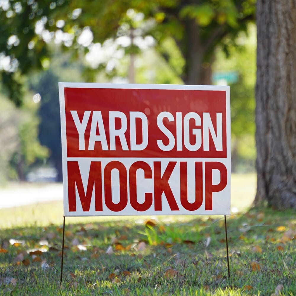 Real Estate Yard Sign Design Mockup