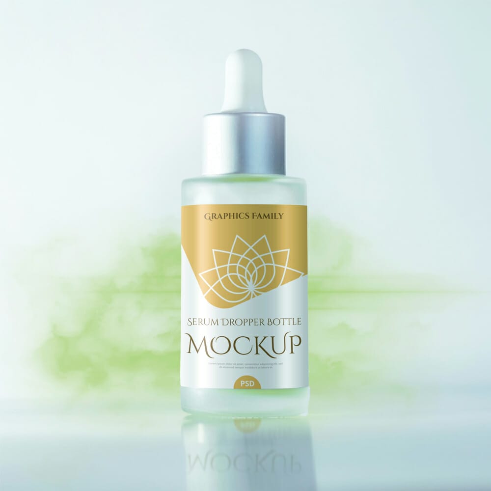Serum Bottle Design Mockup