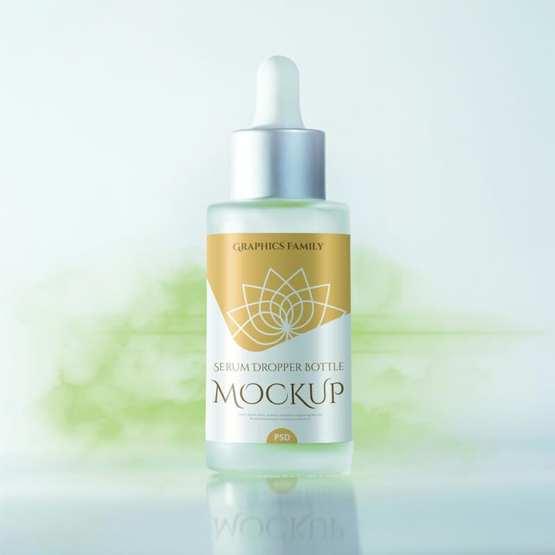 Serum Bottle Design Mockup