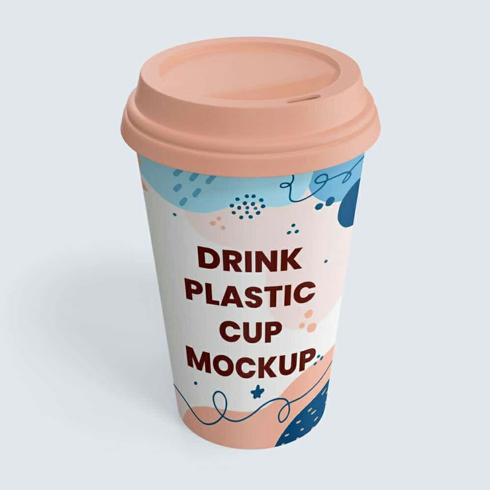 Simple Drink Plastic Cup Mockup