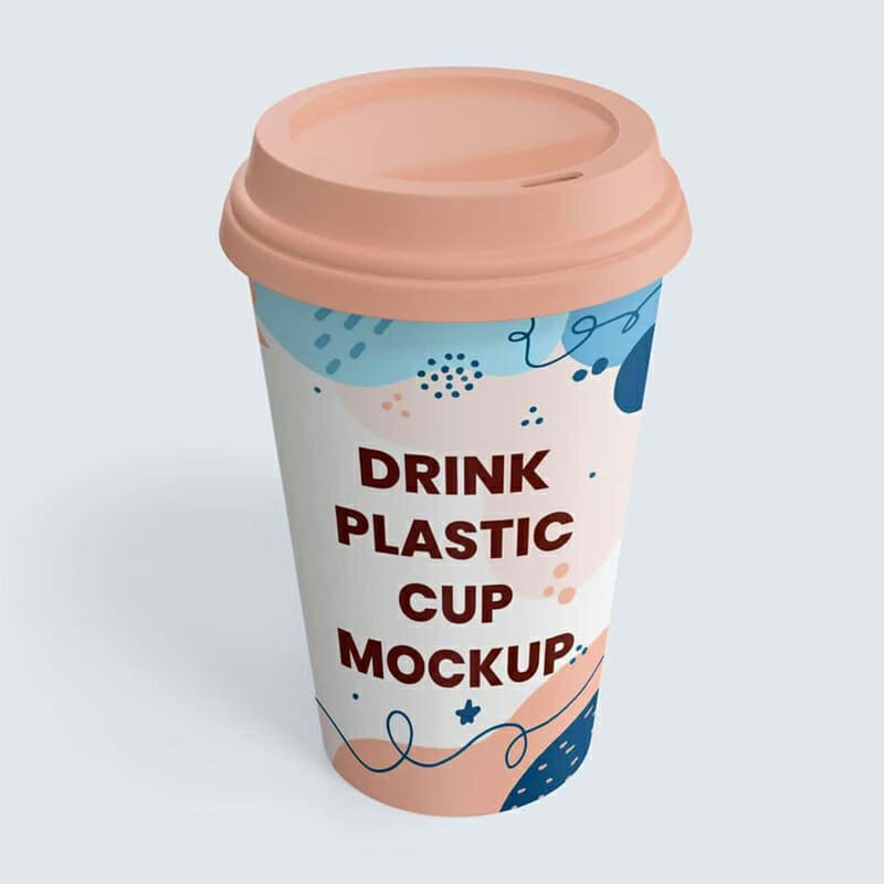 Simple Drink Plastic Cup Mockup