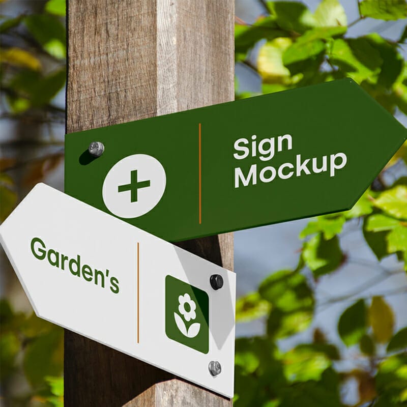 Wayfinding & Signage PSD Mockup