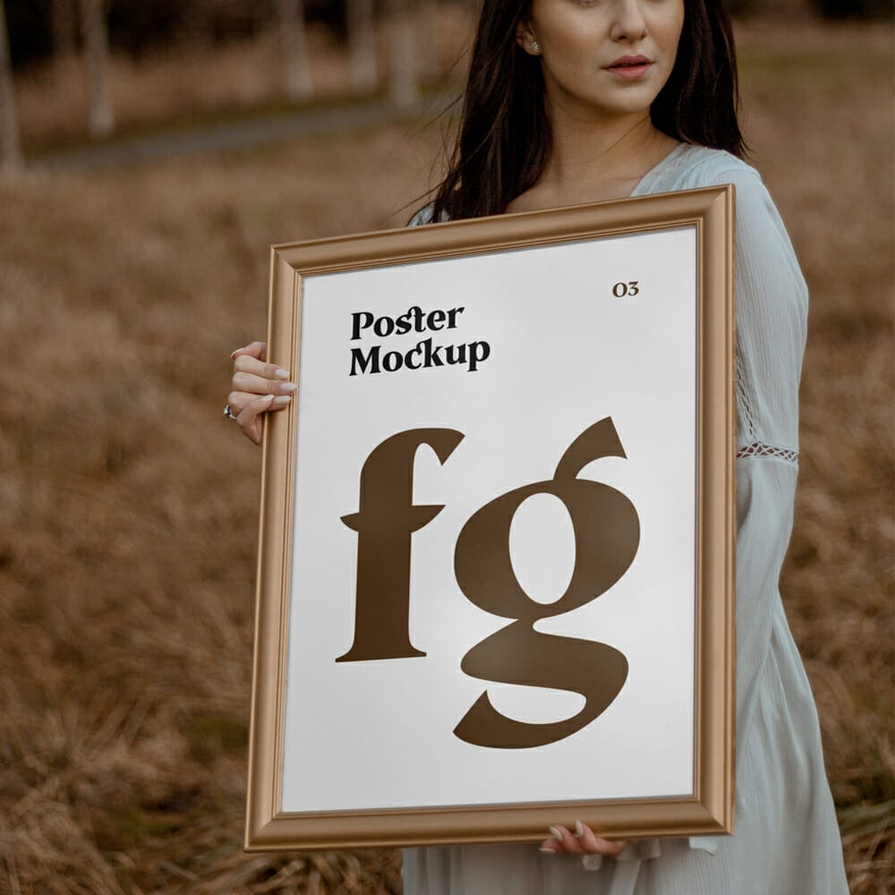 Women With Poster Mockup