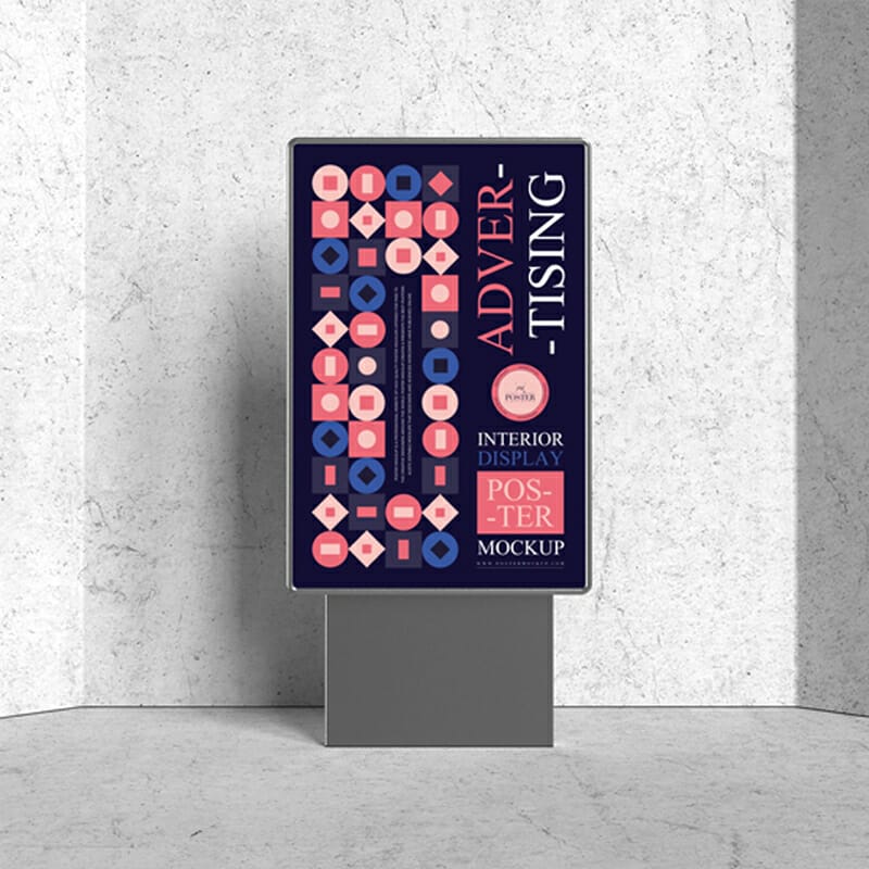 Advertising Interior Display Poster Mockup