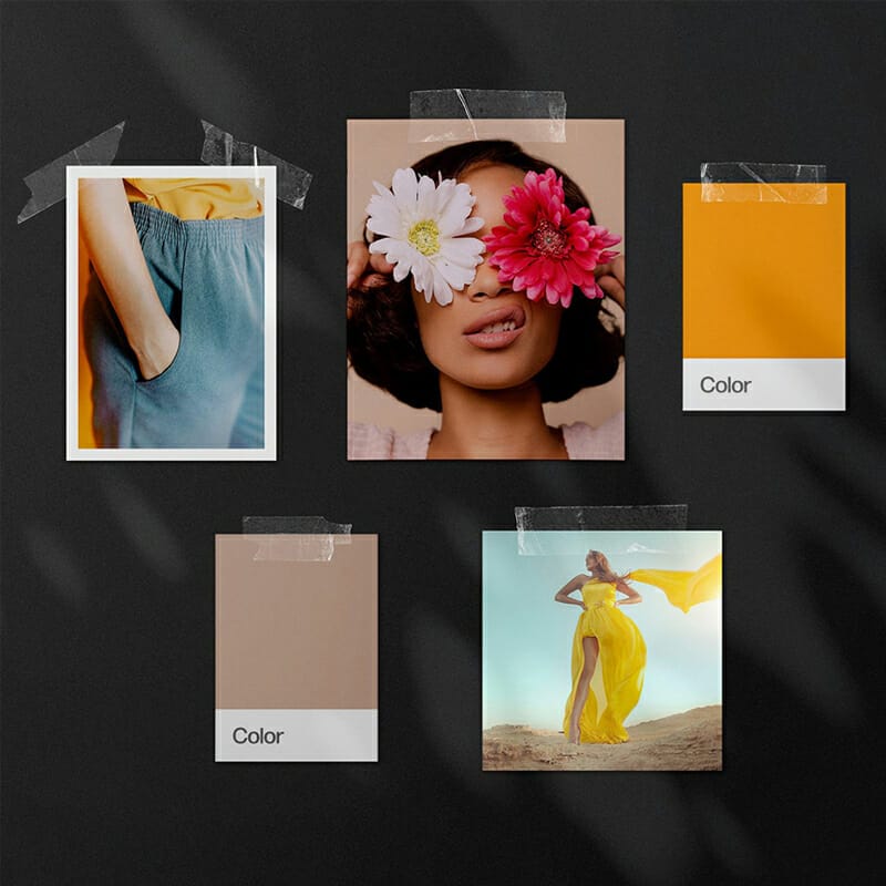 Black Moodboard Mockup