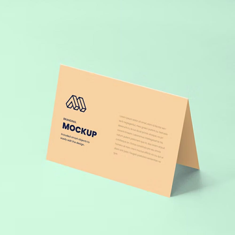 Folded Paper PSD Mockup