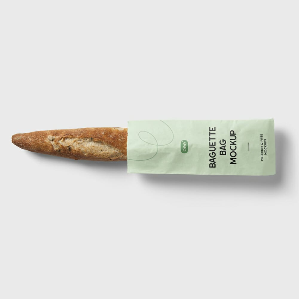 Free Baguette Bag Mockup