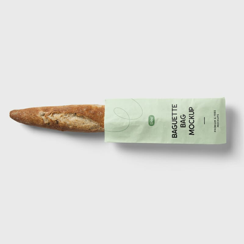 Free Baguette Bag Mockup