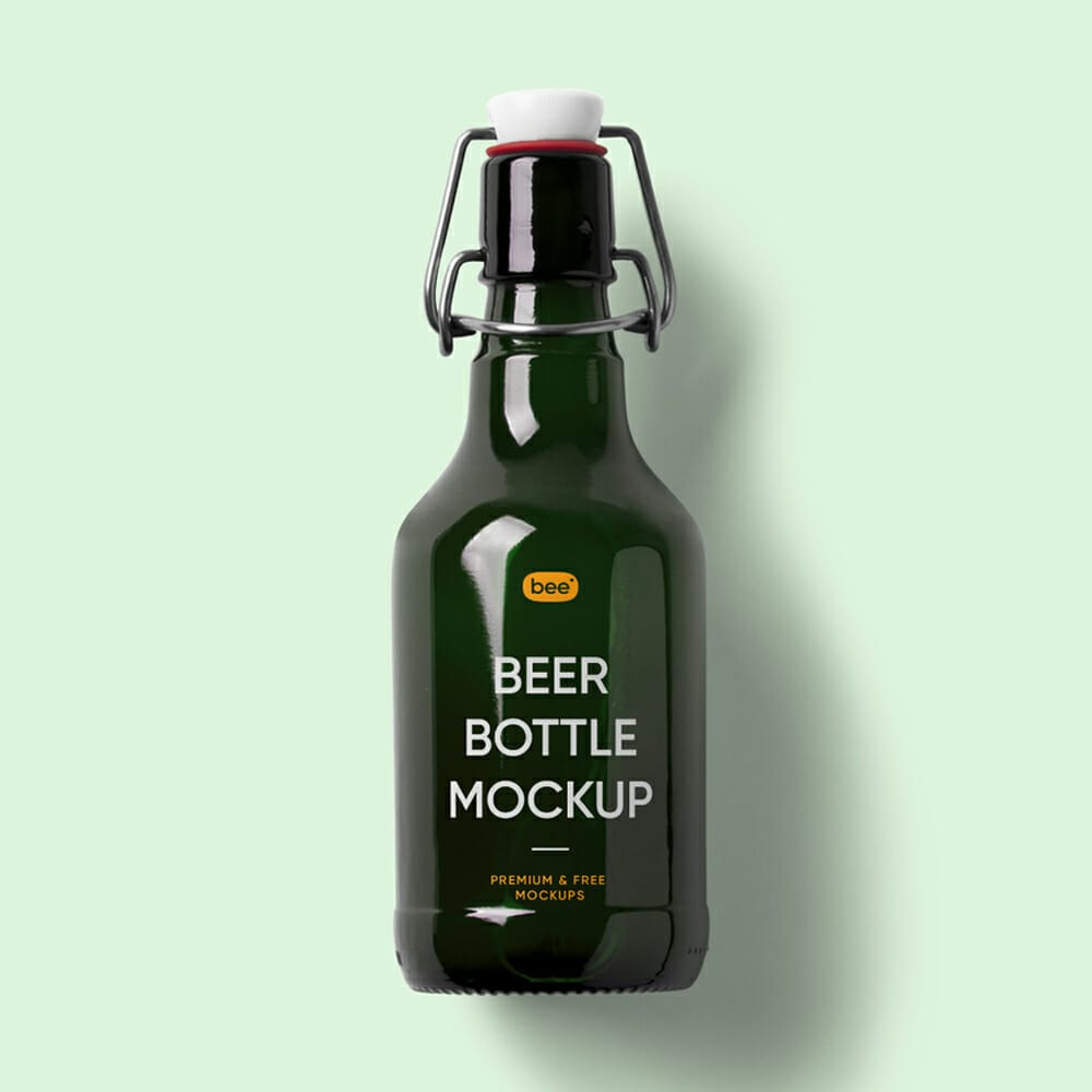 Free Beer Bottle Mockup