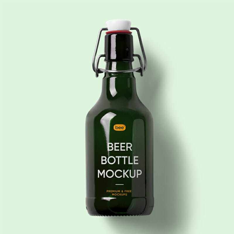 Free Beer Bottle Mockup