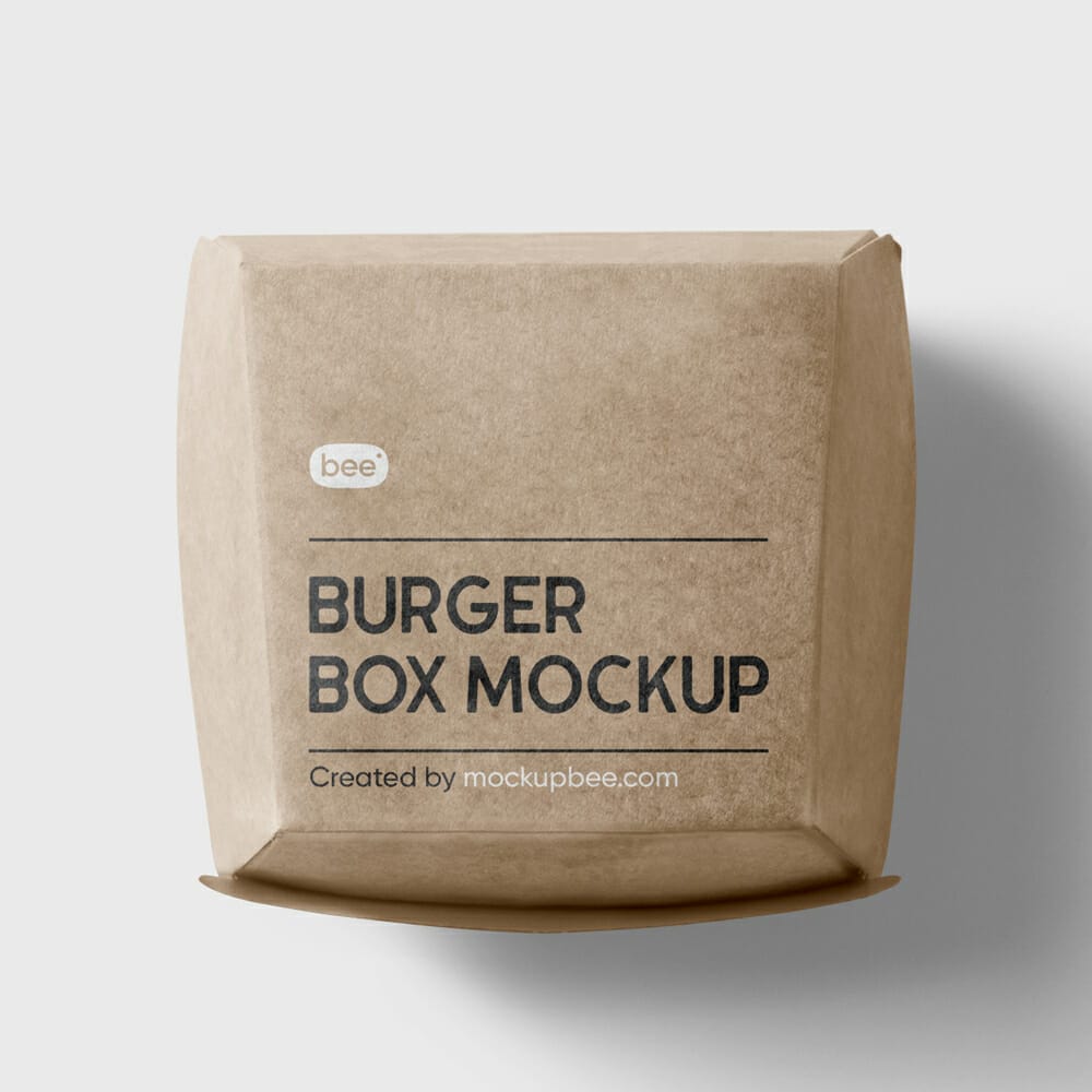 Free Burger Box Mockup