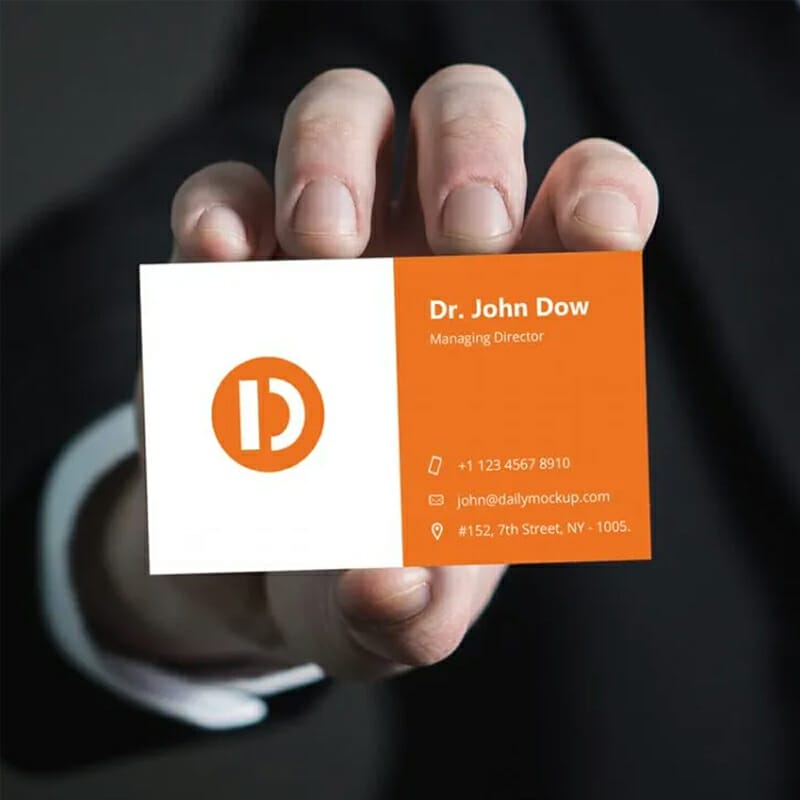 Free Business Card Mockup