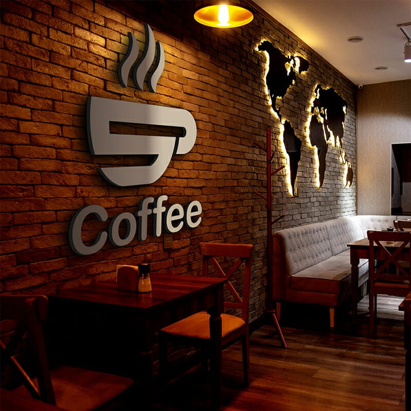 Free Cafeteria Mockup PSD Template