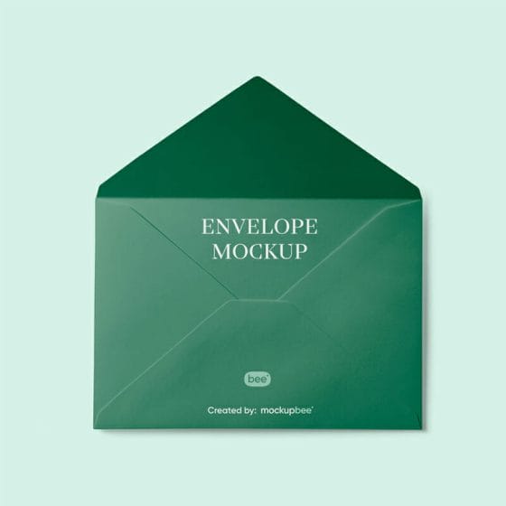 Free Classic Open Envelope Mockup