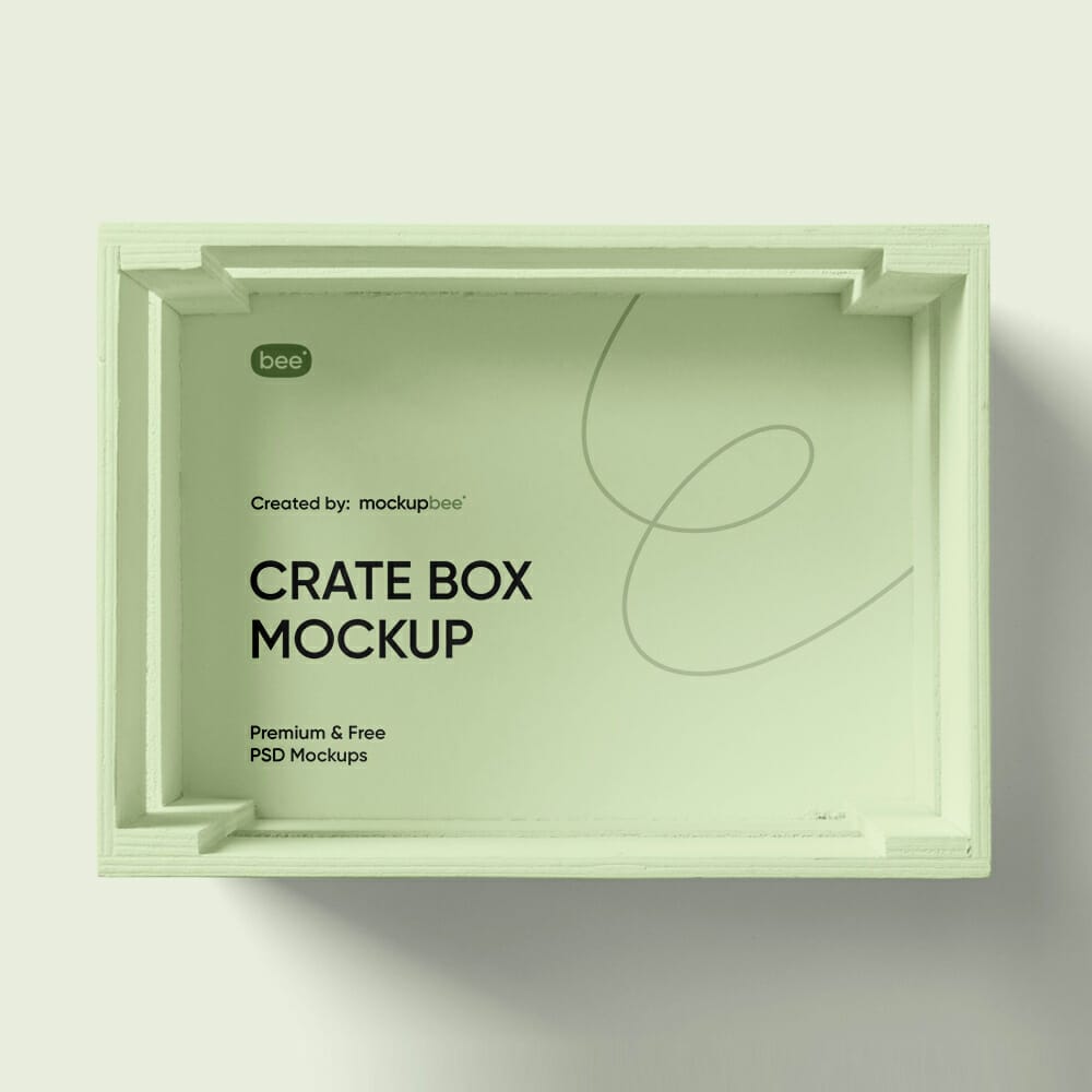 Free Crate Box Mockup