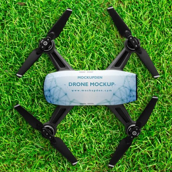 Free Drone Mockup PSD Template