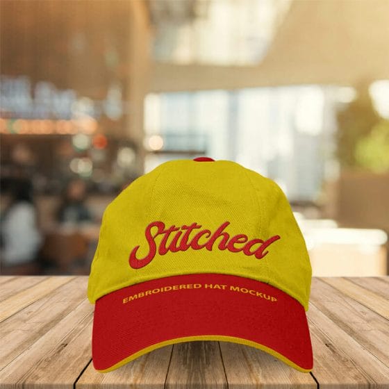 Free Embroidered Hat Mockup PSD Template