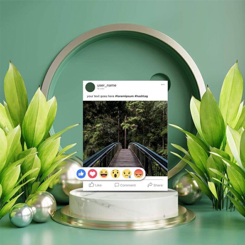 Free Facebook Post Mockup PSD Template