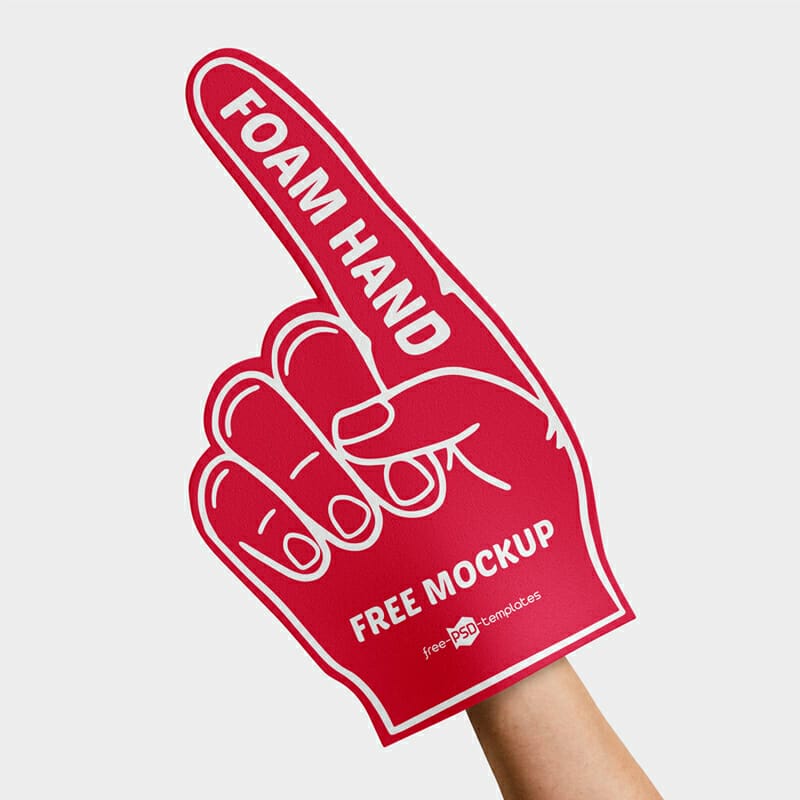 Free Foam Hand Mockup Set