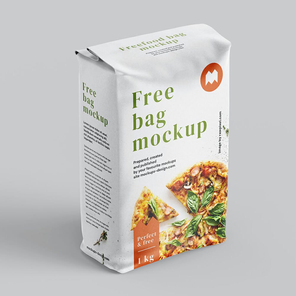 Free Food Bag Mockup