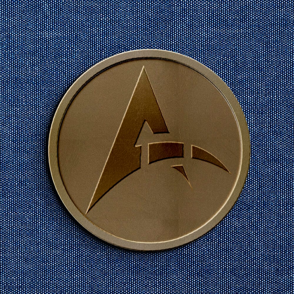 Free Gold Pin Mockup PSD Template