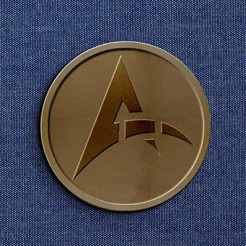 Free Gold Pin Mockup PSD Template