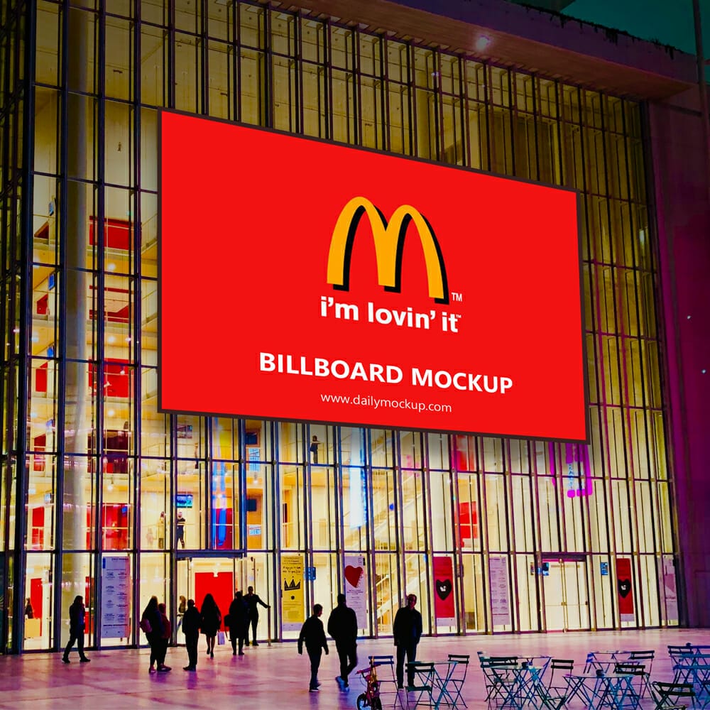 Free Horizontal Billboard Mockup PSD