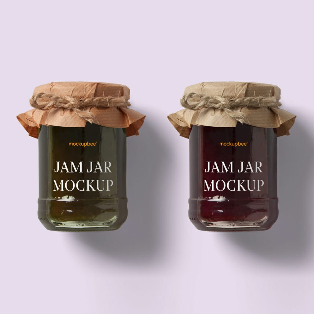 Free Jam Jar Mockup