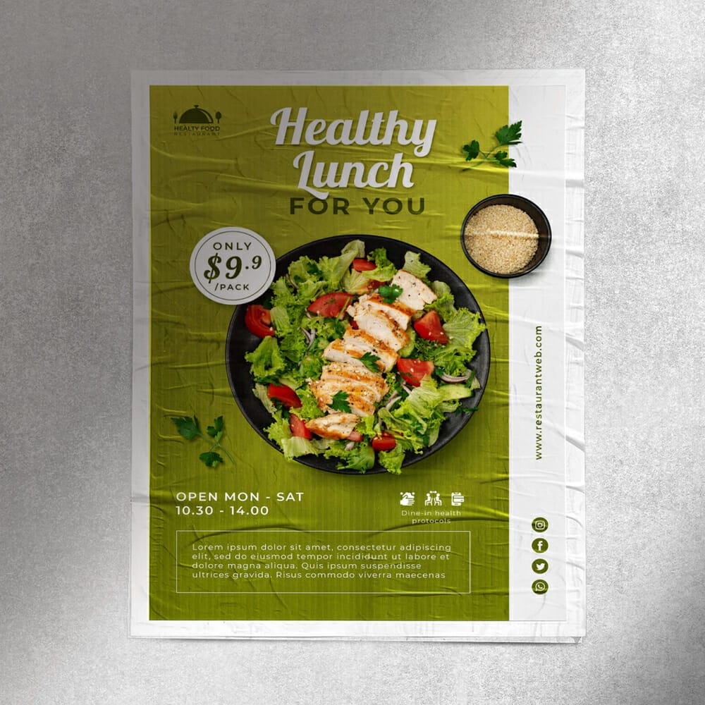 Free Letter Size Poster Mockup PSD Template