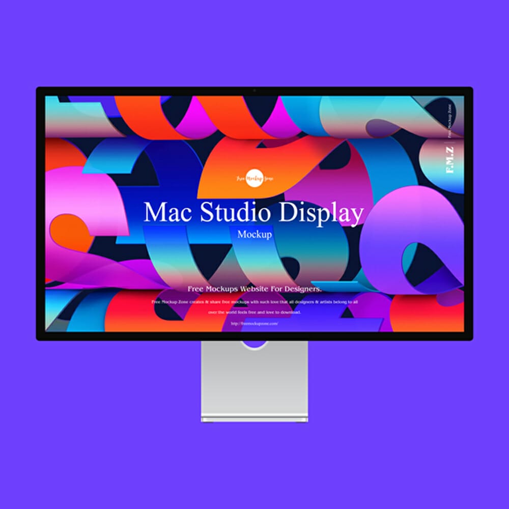 Free Mac Studio Display Mockup