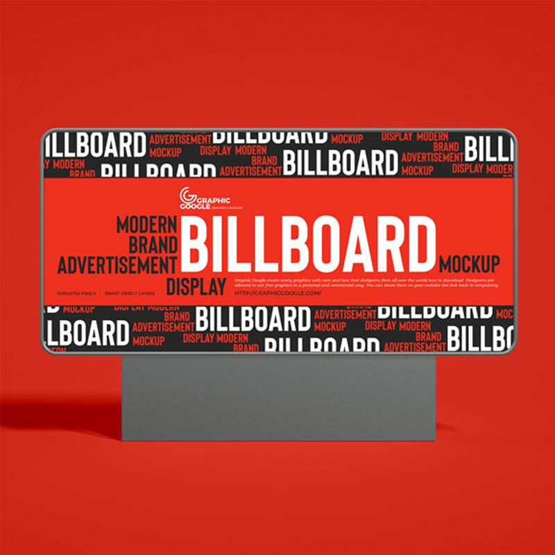 Free Modern Brand Advertisement Display Billboard Mockup