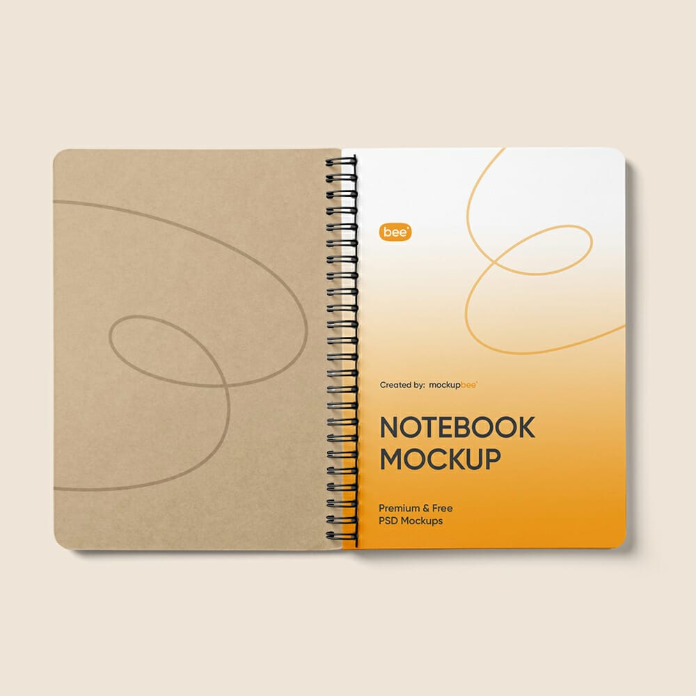 Free Open Notebook Mockup