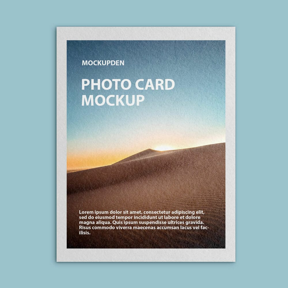 Free Photo Card Mockup PSD Template