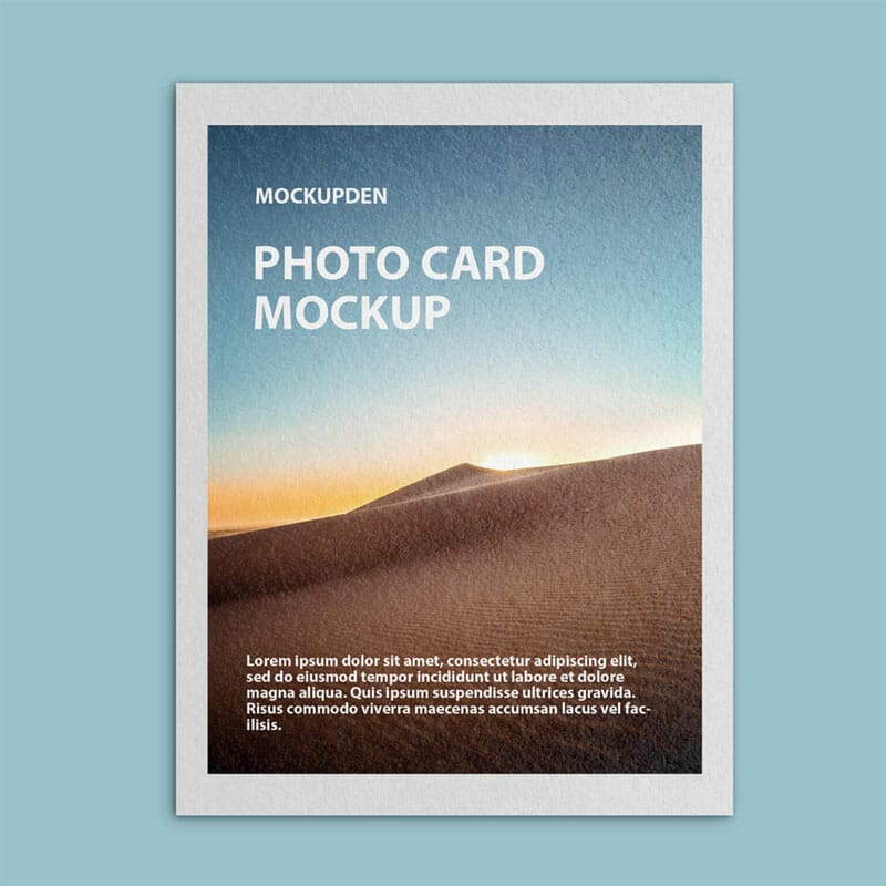 Free Photo Card Mockup PSD Template