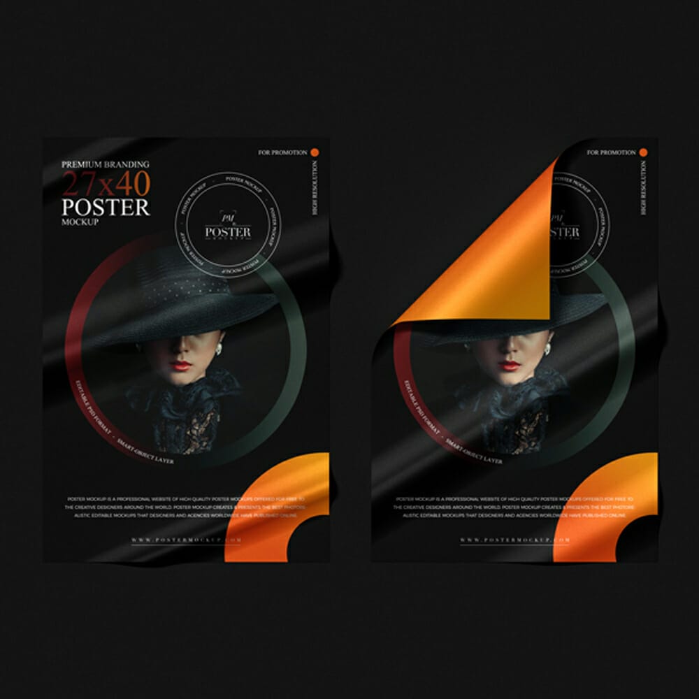 Free Premium Branding 27×40 Poster Mockup