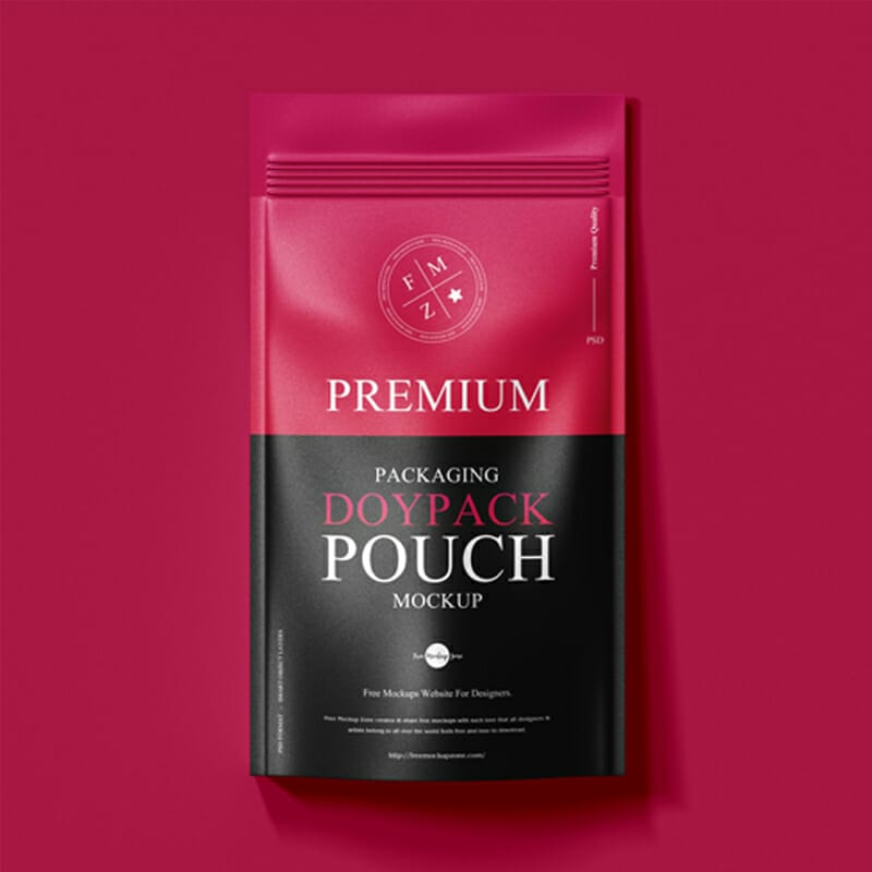 Free Premium Packaging Doypack Pouch Mockup