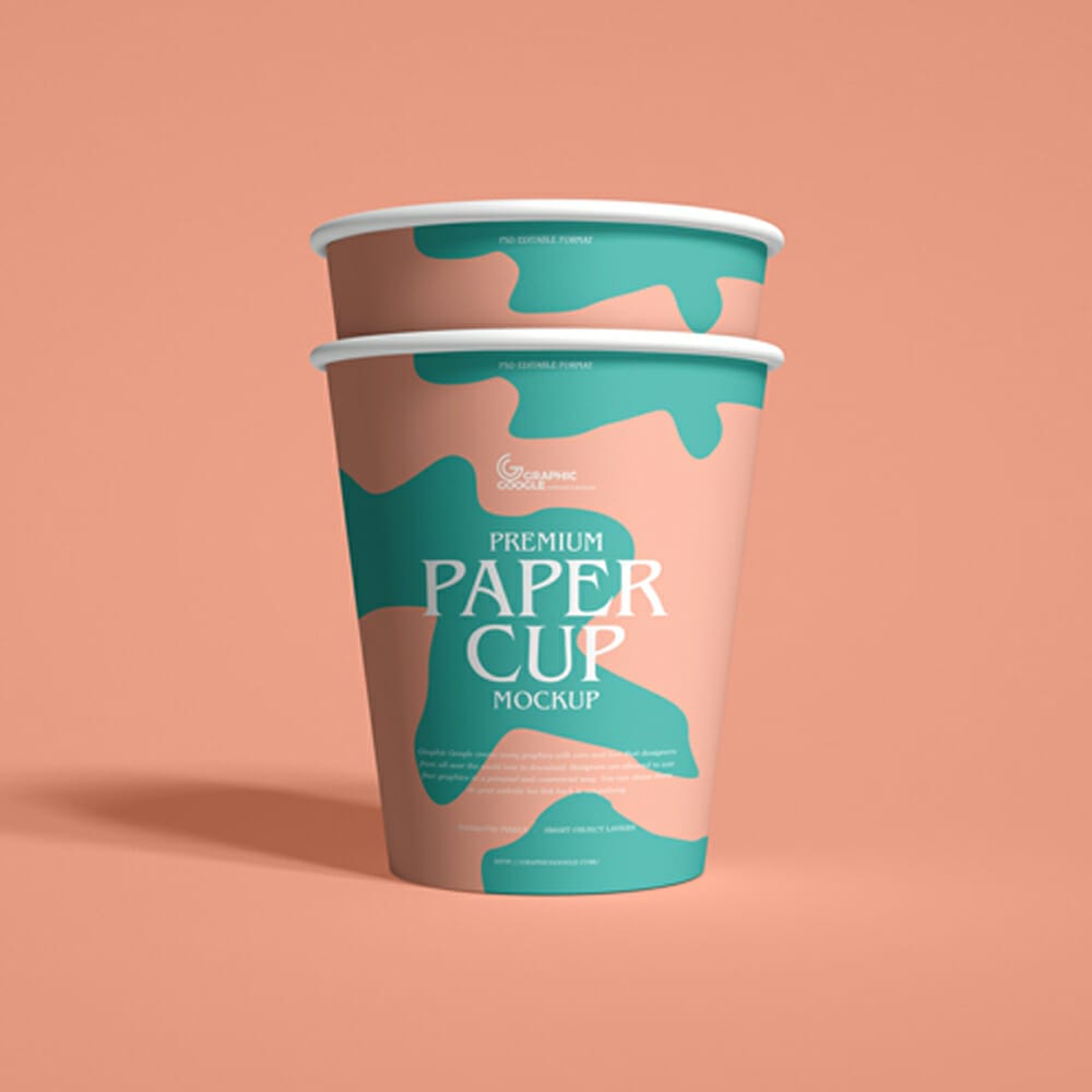 Free Premium Paper Cup Mockup